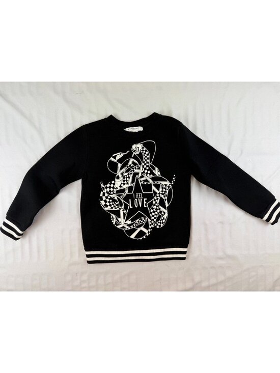 Givenchy Other - Givenchy Kids "I Feel Love" Checkerboard Snake Sweatshirt Size 6